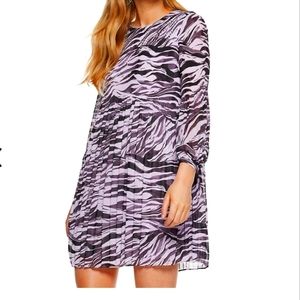 Nine West Crystal Pleated Knot-Neck Shift dress